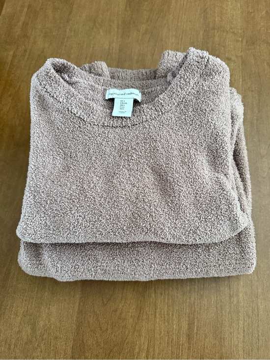 cupcakes & cashmere Other - cupcakes & cashmere Plush Crewneck Sweater lounge set- Mauve Taupe